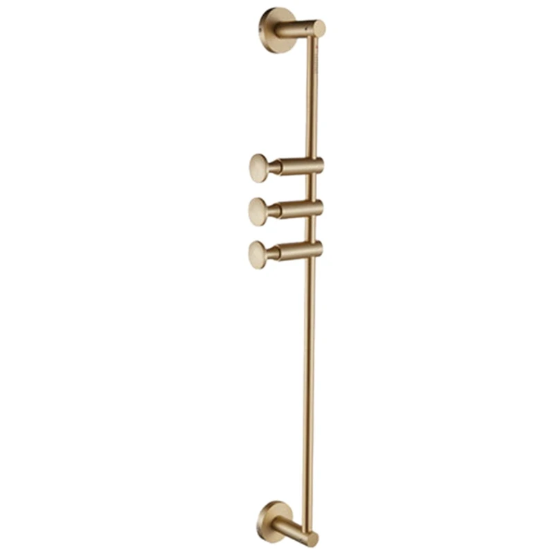 

Copper Cloth Hanger North European Wall Hook Bedroom Storage Cloth Holder with Three Hook