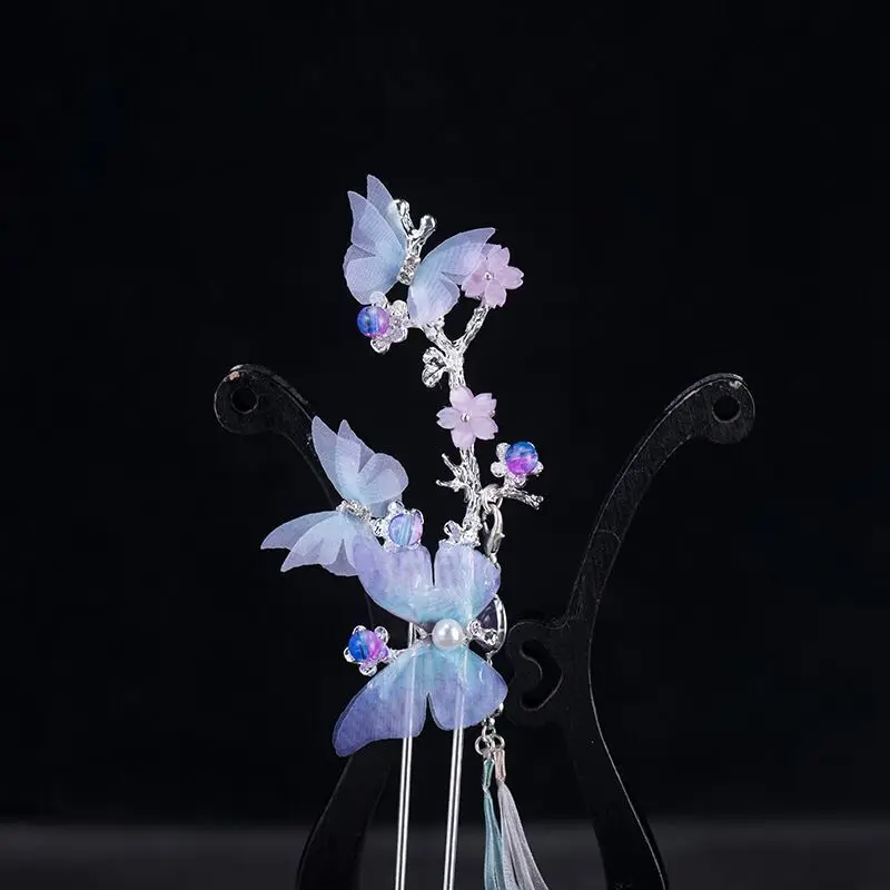 Girls Hair band butterfly Hairstick Chinese traditional headdress ...