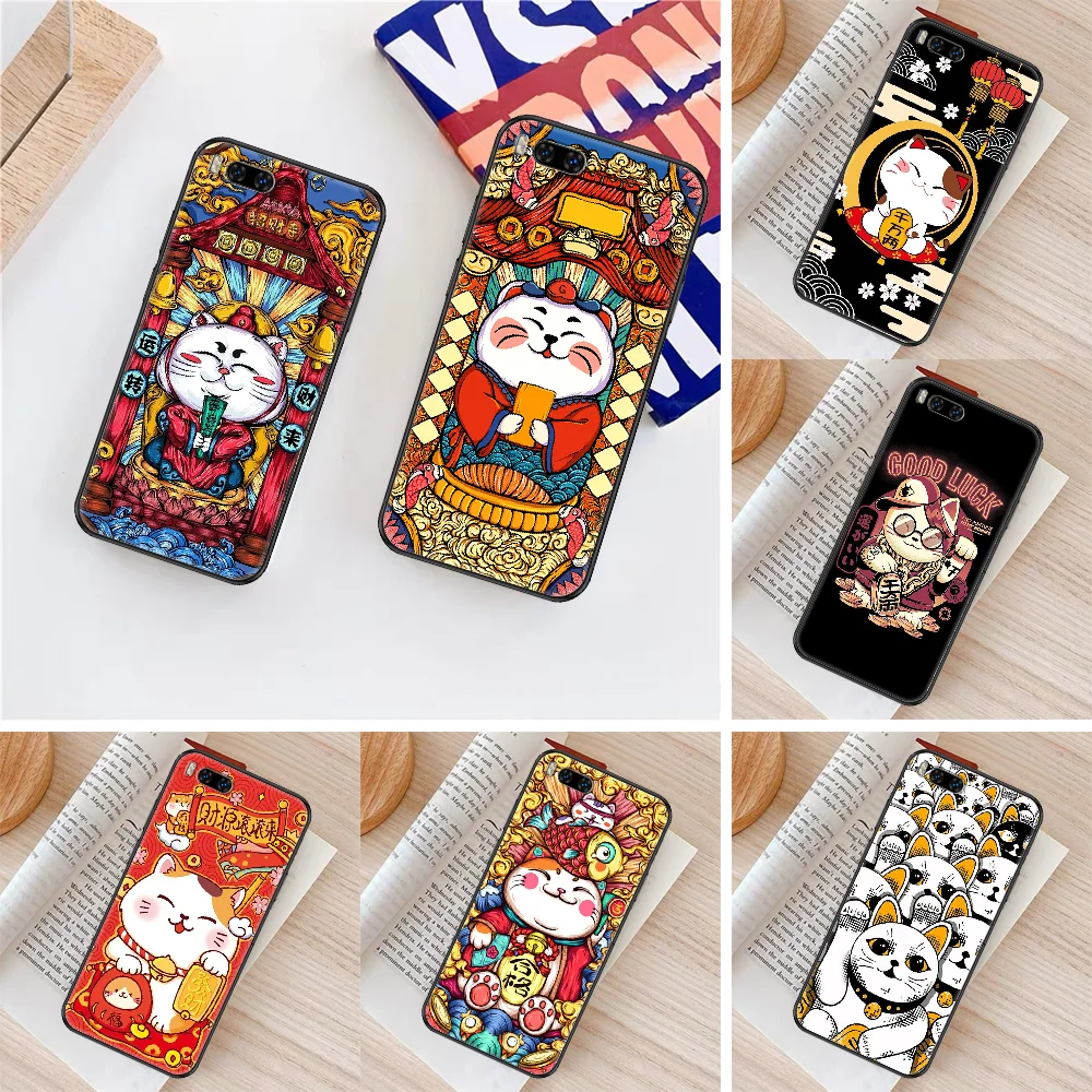 Китайский Lucky Cat милый чехол для телефона с рисунками из мультиков Xiaomi Mi Max Note 3 A2 A3 8