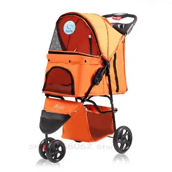 

Dog stroller pet stroller light folding dog cart cat stroller small large dog out cat car