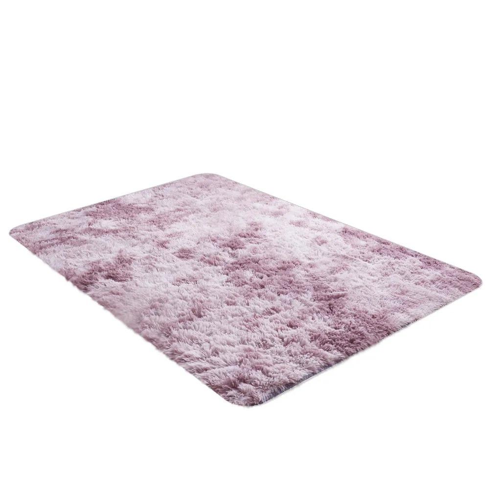 Ультра мягкий современный стиль Коврики лохматый ковер для детской комнаты домашняя комната плюшевый коврик Декор для гостиной прямоугольная ватная одежда 80x50 см - Цвет: Pink