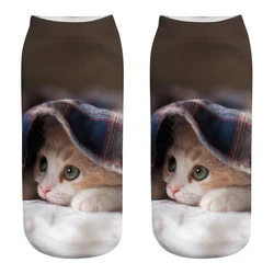 2022 New Unisex Funny 3D Printing Cat cosplay Character Socks Women Fashion Cartoon Cat Sox Astronaut Boxer Gentleman Role