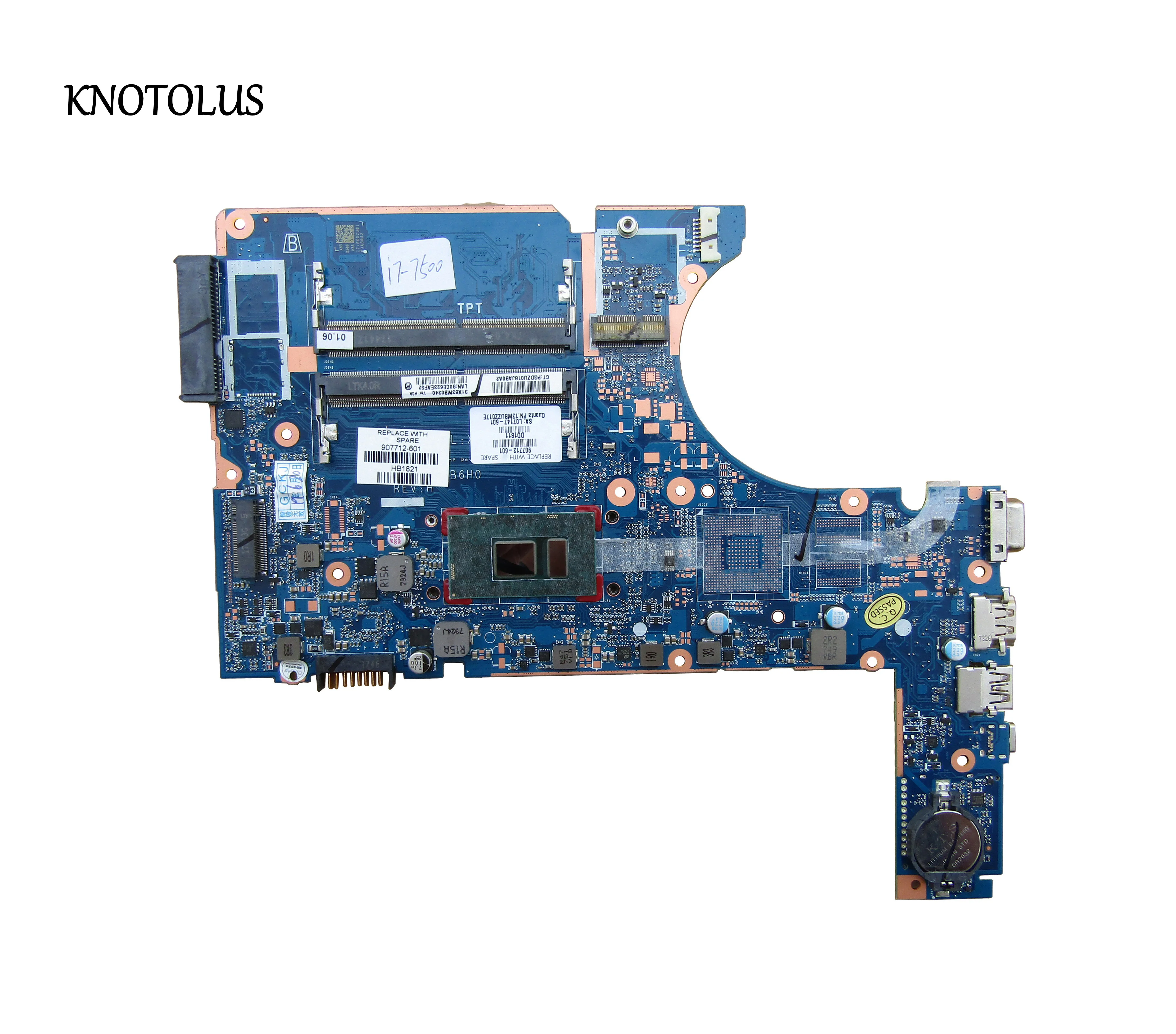 #^Special Price High quality 907712-601 907712-501 907712-001 Laptop motherboard For HP 450 G4 470 G4 SR2ZU I7-7500U CPU DA0X83MB6H0