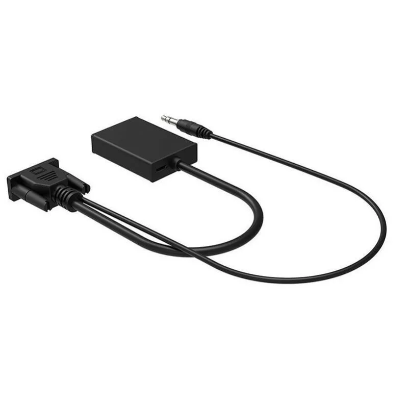  Tv Hdtv Av Video Cavo Adattatore Del Convertitore Durevole Vga Maschio a Hdmi 1080P Uscita Hd + Aud