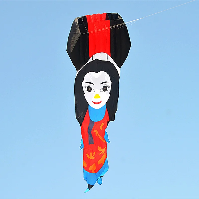 

4.5m/10m Large Chinese Palace Beauty Kite Soft Kite Adult Outdoor Sports Flying Tool Tear Resistance, Foldable and Easy To Fly