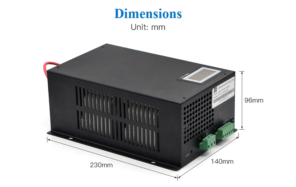 WaveTopSign MYJG-100W 80-100W CO2 Laser Power Supply Category for CO2 Laser Engraving and Cutting Machine