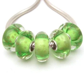 

JGWGT 1575 5X 100% Authenticity S925 Sterling Silver Beads Murano Glass beads Fit European Charms Bracelet diy jewelry Lampwork