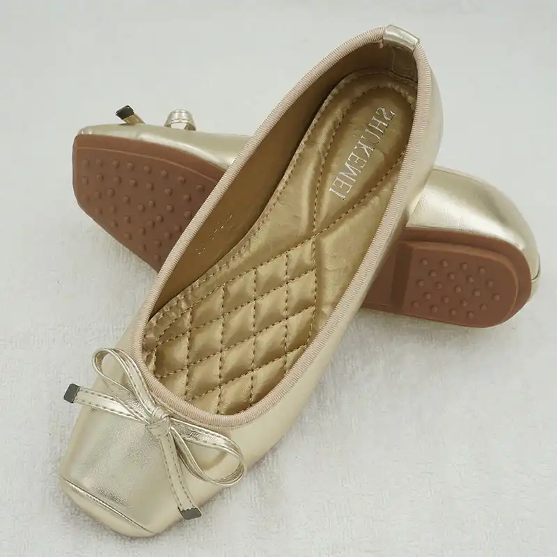 comfortable gold flats