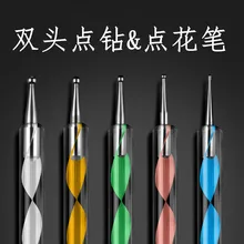 

5Pcs UV Gel Painting Nail Art Double Head Dotting Pen 2 Way Decoration Manicure Point Flower Pen Brush Outline Point Drill Tools