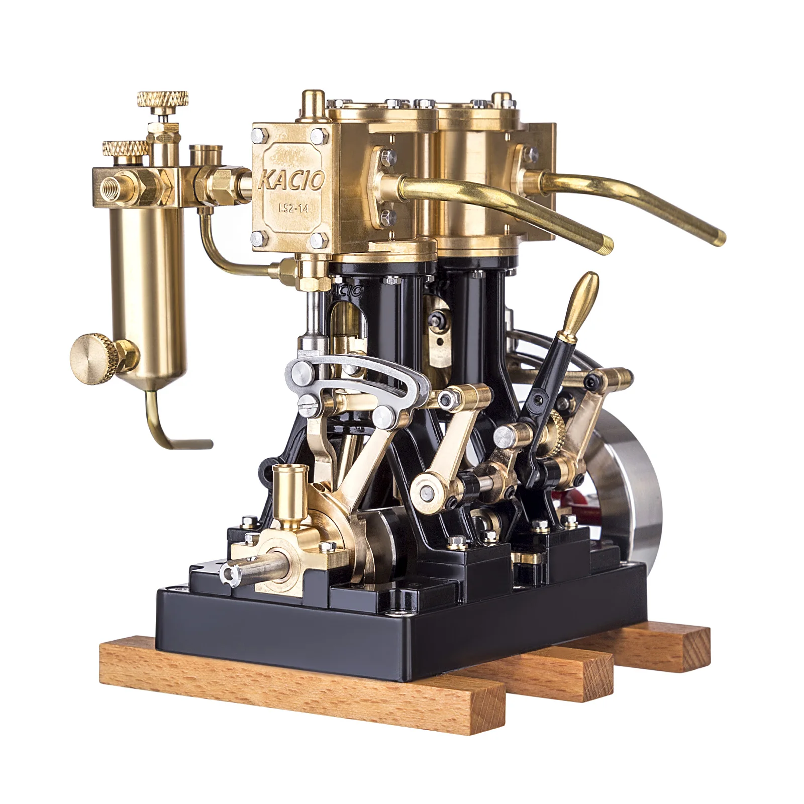 

KACIO LS2-14 Double Cylinder Reciprocating Steam Engine Model Without Boiler For Steam Model Ships Above 80cm -Without Boiler