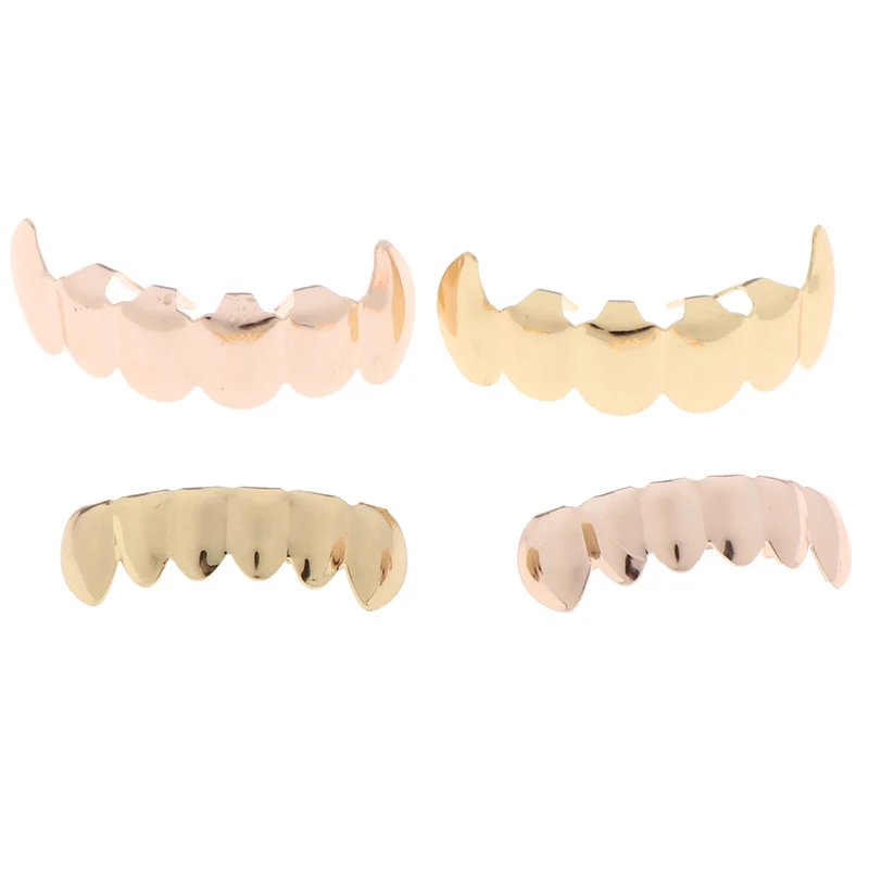 Красочные хип-хоп золотые зубы Grillz верхние и нижние грили зубной рта Зубы шапки Косплей вечерние зуб Rapper ювелирные изделия подарок