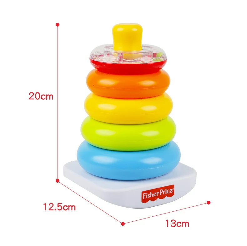 FISHER-PRICE Children'S Educational Toy Stack-up CHILDREN'S Rattles Circle of a Tumbler Rainbow Jenga N8248