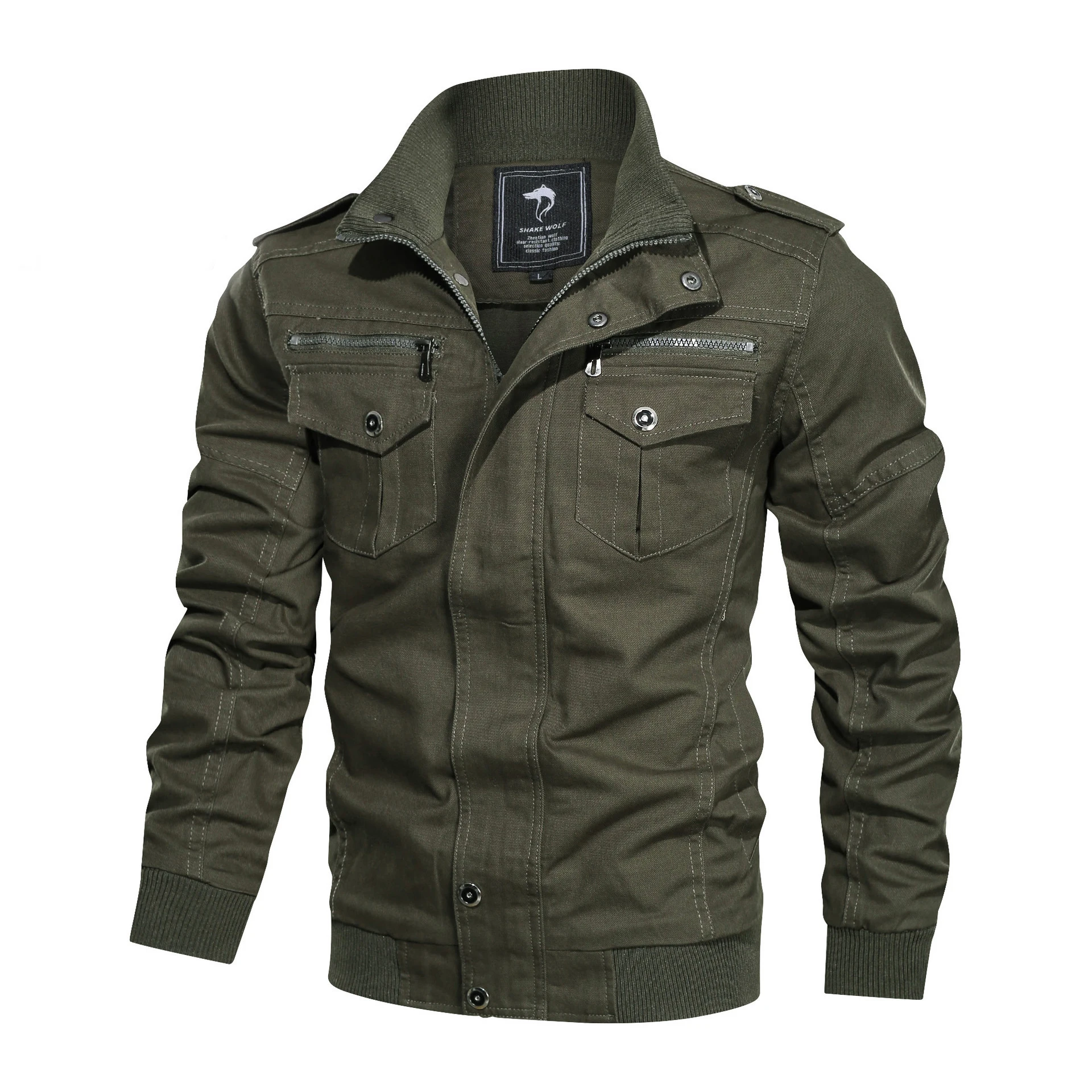 

Man Jacket Loose Coat Thin Section Uniform Work Clothes Loose Coat Autumn Youth Multi Bag
