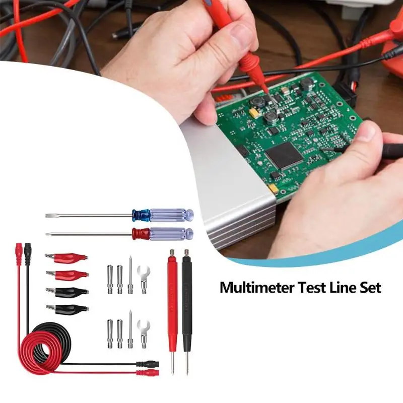 18 шт. Универсальный многофункциональный мультиметр тестовая линия набор с отвертками провода ручка кабель тестовая линия Ассортимент Комплект