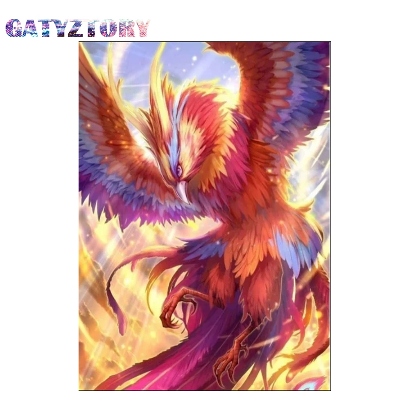 

GATYZTORY Diamond Painting Phoenix 5D Full Square Rhinestone Diamond Embroidery Mosaic Cross Stitch Home Decor