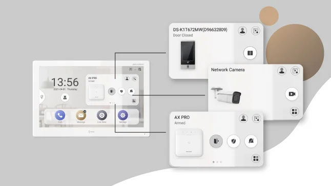 HIK international version Multi-Language DS-KH9510-WTE1 Indoor Monitor,802.3af POE, app Hik-connect,WiFi,Video intercom