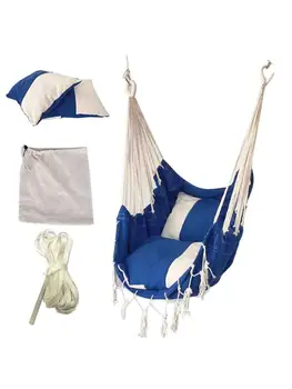 

Hanging Chair With Cushion Canvas Swing Chair Seat For Children Adult Student Dormitory Courtyard With Pillows
