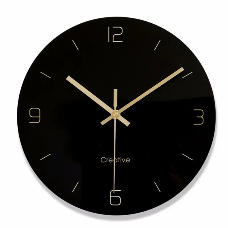 Стеклянные Настенные часы, креативная личность, декоративные часы, 12 дюймов, бесшумные часы, настенные часы, винтажные, домашний декор, кухня, 60zb415