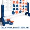 Giant 4 In A Row Game Wood Board Connect Adults Kids w/Carrying Bag White 4
