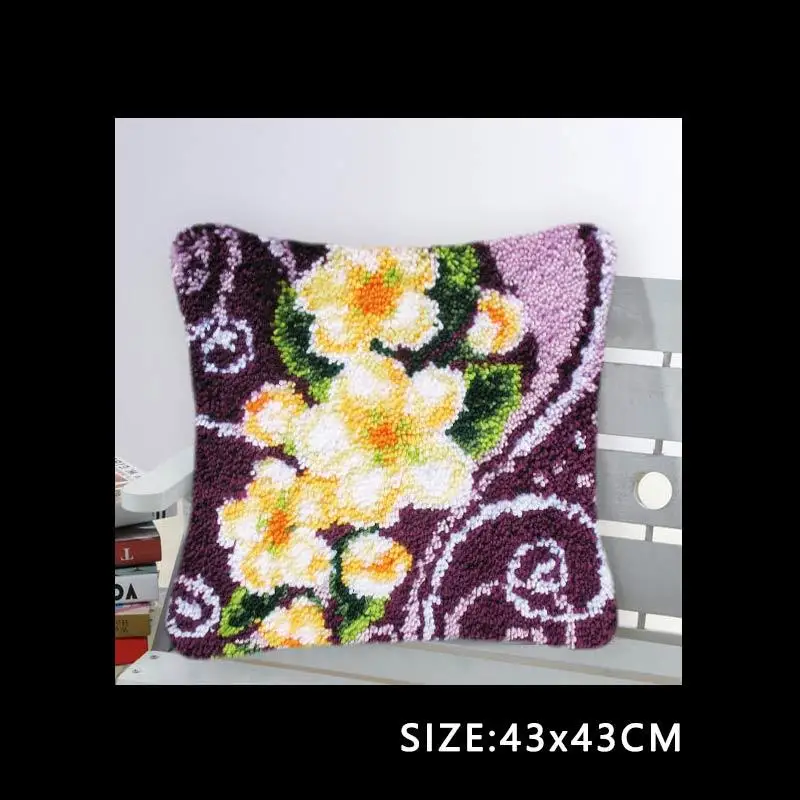 Foamiran для цветов вышивка кошка собака подарок Diy Kit Knooppakket Smyrna Klink Haak Kleed Bloemen защелка крюк вышивка крестом подушки - Цвет: Темно-серый