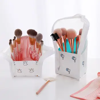 

Cartoon Stand-Up Makeup Bag Organizer Waterproof Cosmetic Brush Storage Pouch Multifunction travel Cosmetic Bag