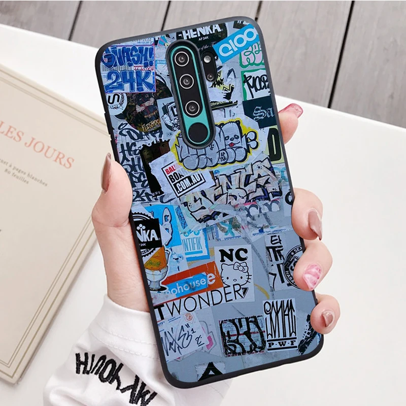 Nghệ Thuật Graffiti Silicone Ốp Lưng Điện Thoại Redmi Note 9 8 7 Pro S 8T 7A Bao case for xiaomi