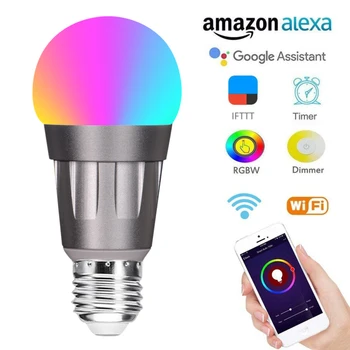 

7W RGB Home Lamp Smart LED Light Bulb Bluetooth Wifi App Remote Voice Control Multi-Color LED Light Bulbs For Alexa Google Home