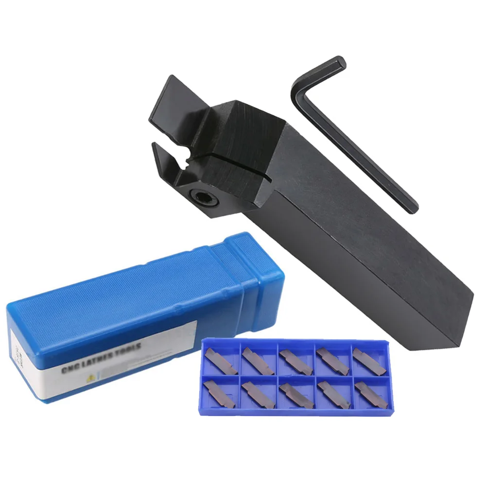

MGEHR2525-3 Lathe Grooving Tool Holder Cut-Off + 10Pcs MGMN300-M Inserts +Wrench