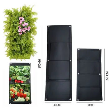 

Waterproof Wall Planter Bag Wall-Mounted Pouch Planting Bag Wall Hanging Flower Growing Container Flower Design Flower Pots