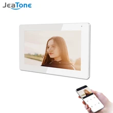 Jeatone wi fi vídeo porteiro 1080p fhd todo o toque monitor interior para casa tuya inteligente telefone da porta de vídeo systemmessage push