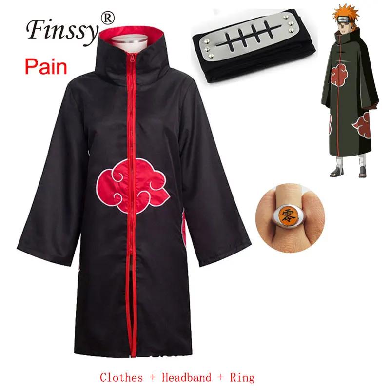 Горячая Распродажа, Забавный аниме Наруто Учиха Итачи/Akatsuki, косплей, костюм на Хэллоуин, рождественскую вечеринку, плащ-накидка - Цвет: ZC2
