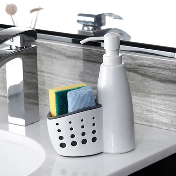 

2 In-1 Dispenser Storage Box Liquid Detergent Sponge Drainboard Soap Holder