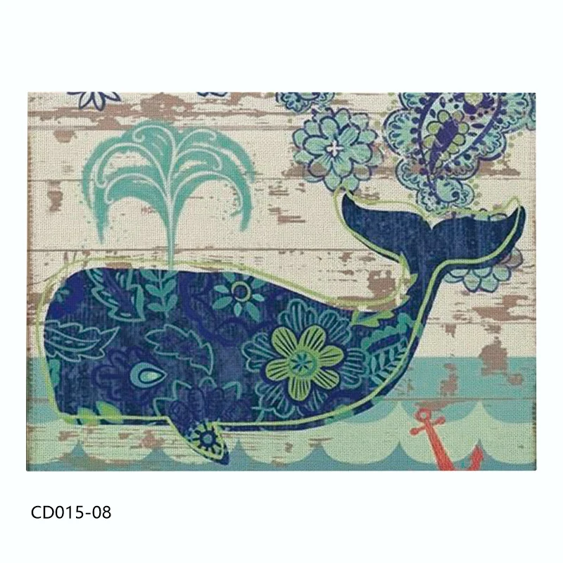 CD015-08 Льняной/хлопковый коврик для кухонного обеденного стола, коврик для чашек, коврик для посуды, коврик для стола, коврик для домашнего декора - Цвет: CD015-08