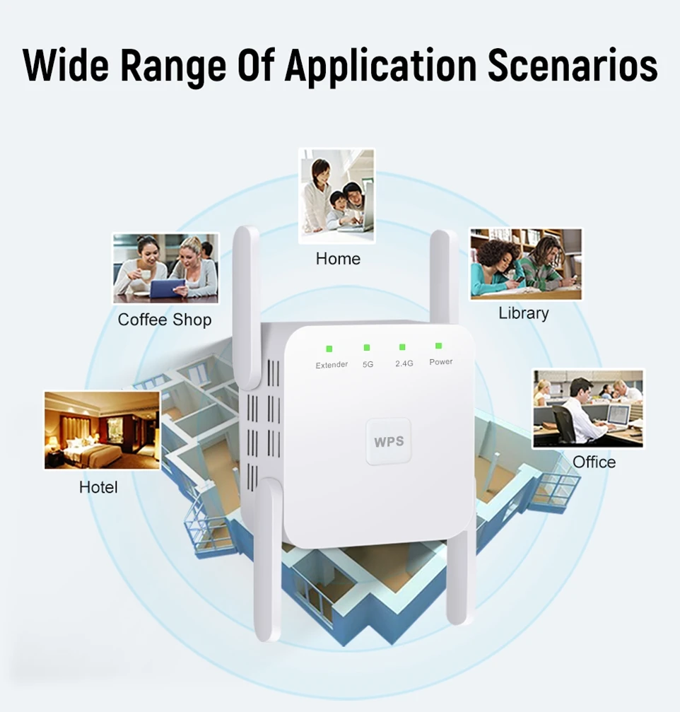 Wi Fi репитер 2 4 ГГц 1200 Мбит/с 300 Мбит/с|Беспроводные роутеры| |