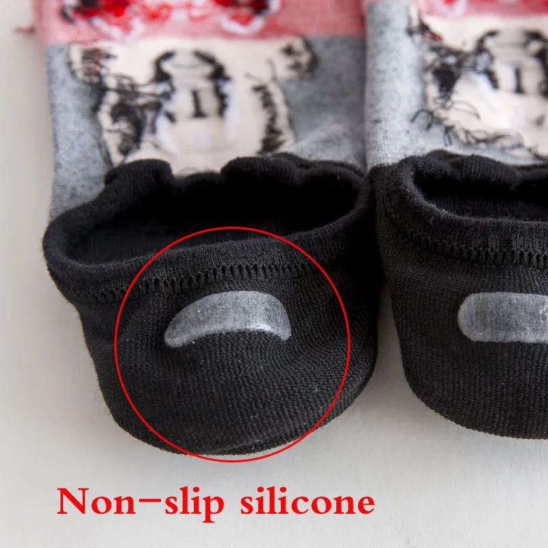 5 Pairs Disney Summer Casual Cute women Socks animal Cartoon Mouse Duck socks Soft Cotton invisible funny socks size 34-40