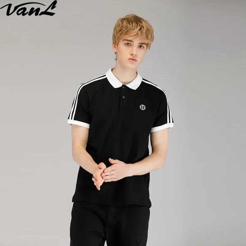 

VanL Original Summer New Men's Pearl Polo Shirt Men's Embroidery Short Sleeve Short Cotton Casual Embroidery EM9221047