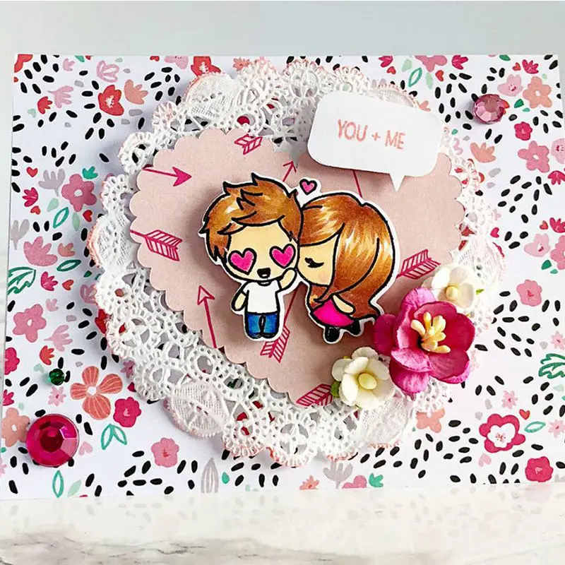

Couplegoals You+Me Love Story 4x6 Inch Transparent Silicone Clear Stamps For Scrapbooking DIY Craft Decoration Soft Stamps 2020