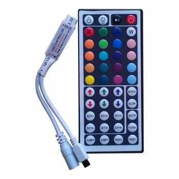 

Mini DC12V 44 Keys Wireless RGB LED Controller With IR Remote Control For SMD 3528 5050 5730 5630 RGB LED Strip Light