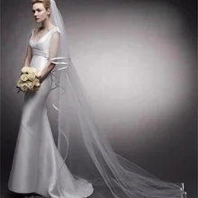 NUOXIFANG дешевые белые/цвета слоновой кости свадебные длинные вуали 3 метров, свадебная фата Фата невесты сетчатые вуали для невесты с гребнем