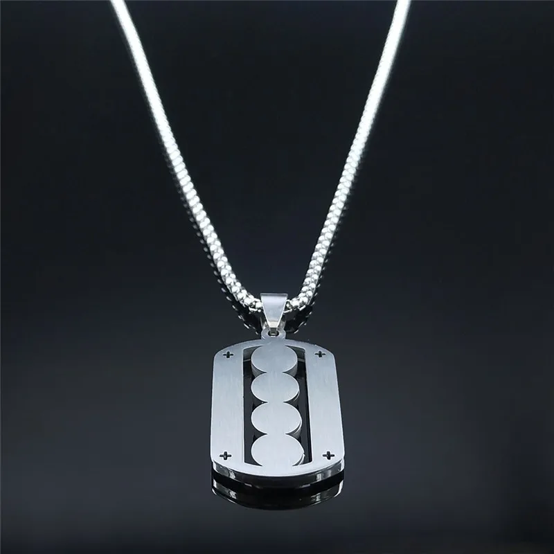 Stainless Steel Saint Benedict Crystal Pendant Necklace – Silver Christian Jewelry 2