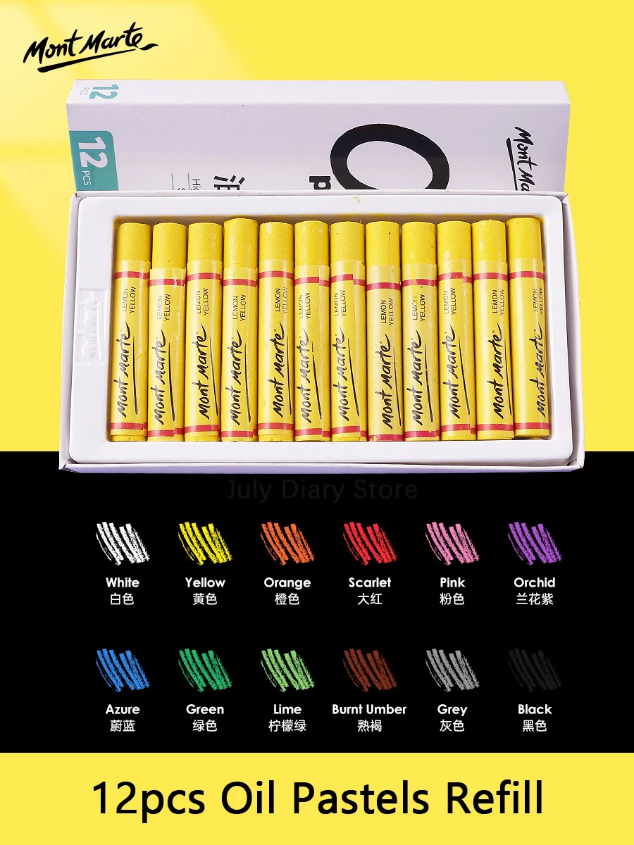 Kuelox Oil Pastels /Cray/Solid oil paint Smooth Type Artist Super Soft Oil Pastel  Professional-grade Solid Oil Paint Stick Set