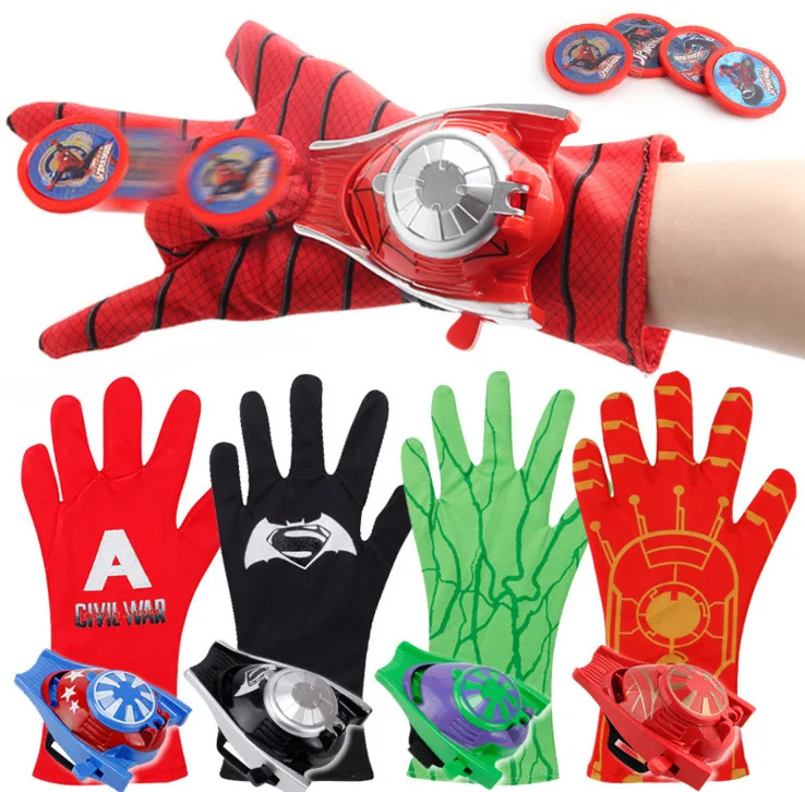 

5 Style PVC Super Hero Spider man Launchers Gloves for Kids Cosplay Toys 24cm Christmas Gift