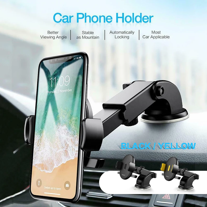 

Universal Car Phone Holder Bracket Dashboard Windshield Suction Cup Mount Stand For Smart Mobile Phone Stand Holder Accessorie