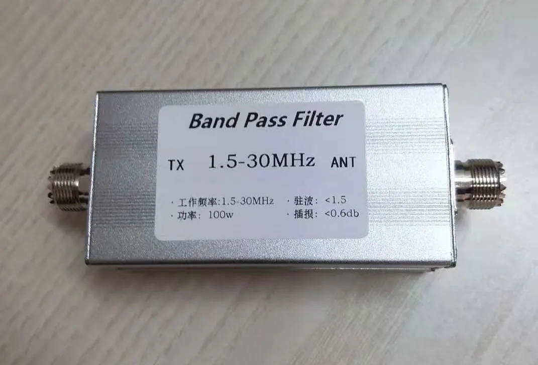 

HF Bandpass Filter 1.5-30mhz BPF Bandpass Filter Improves Anti-interference Ability by 100W