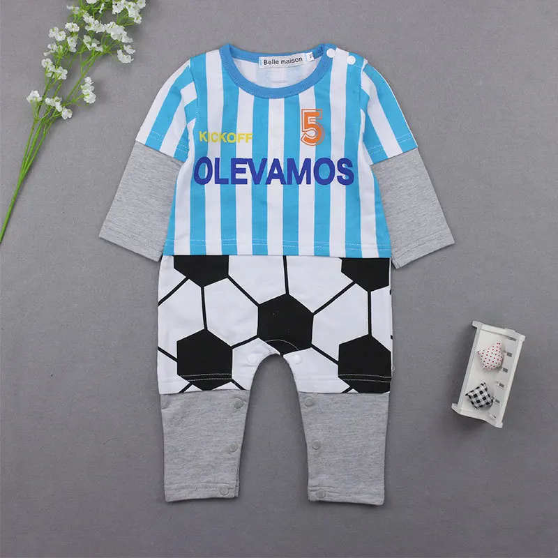 

Autumn New Style Baseball Romper Long Sleeve One-piece Crawling Clothes Infants Baby 11871
