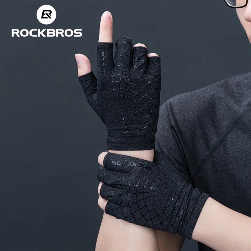 ROCKBROS велосипедные перчатки летние противоскользящие тонкие мужские и женские с