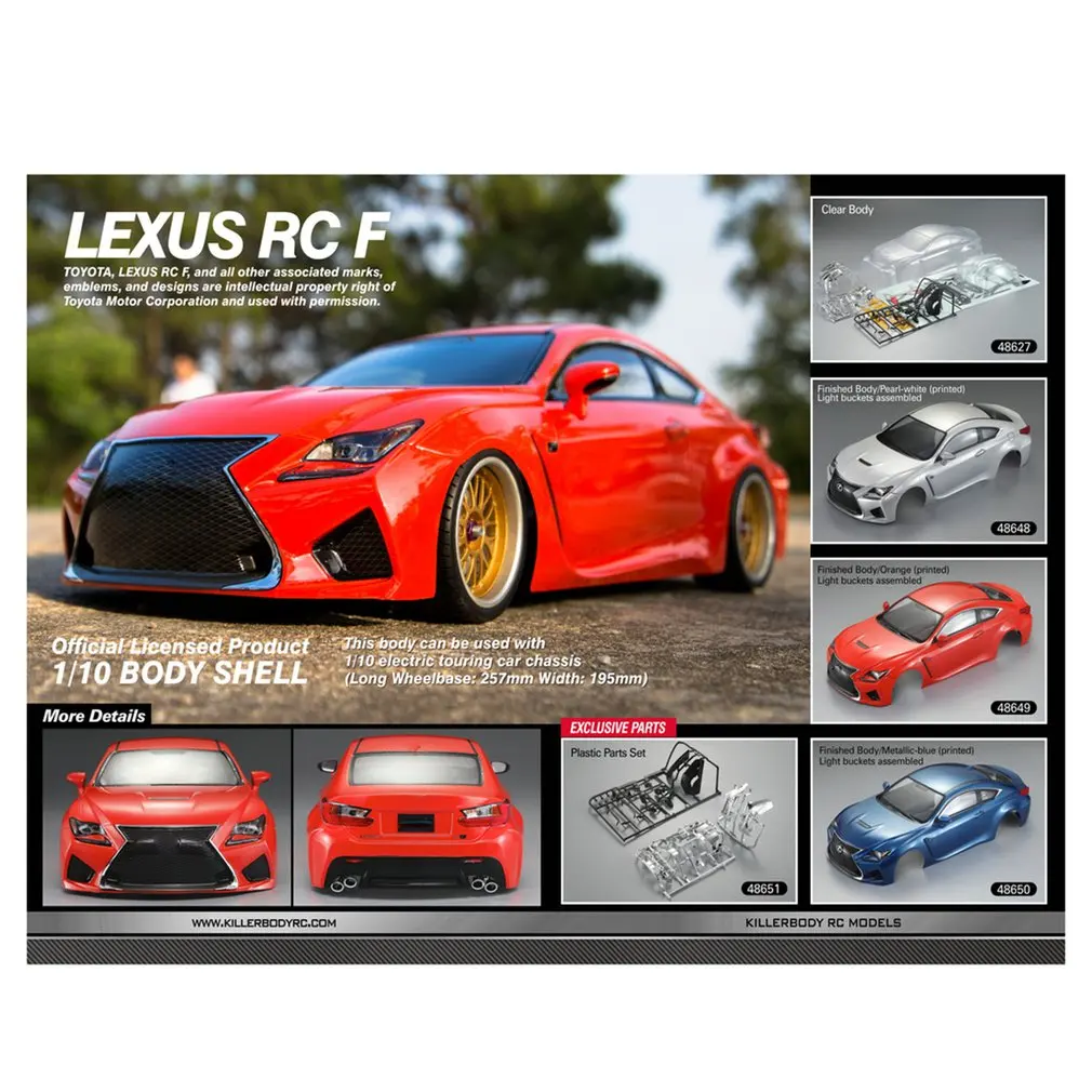 Killerbody 48627 LEXUS RC F прозрачная Автомобильная оболочка