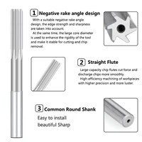 XCAN HSS M35 Machine Reamer H8 Straight Shank Chucking Reamer 2/2.5/3/4/5/6/6.5/7/8/9/10/11/12mm Milling Reamers 2