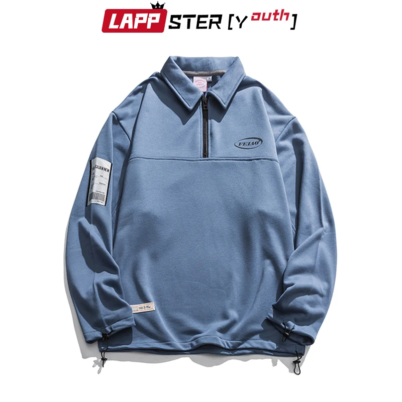 LAPPSTER-Youth Zipper Up Hoodies 2020 Korean Fashions Pullover Man Harajuku Vintage Colors Sweatshirts Casual Streetwear Clothes LAPPSTER-Youth Zipper Up Hoodies 2020 Korean Fashions Pullover Man Harajuku Vintage Colors Sweatshirts Casual Streetwear Clothes