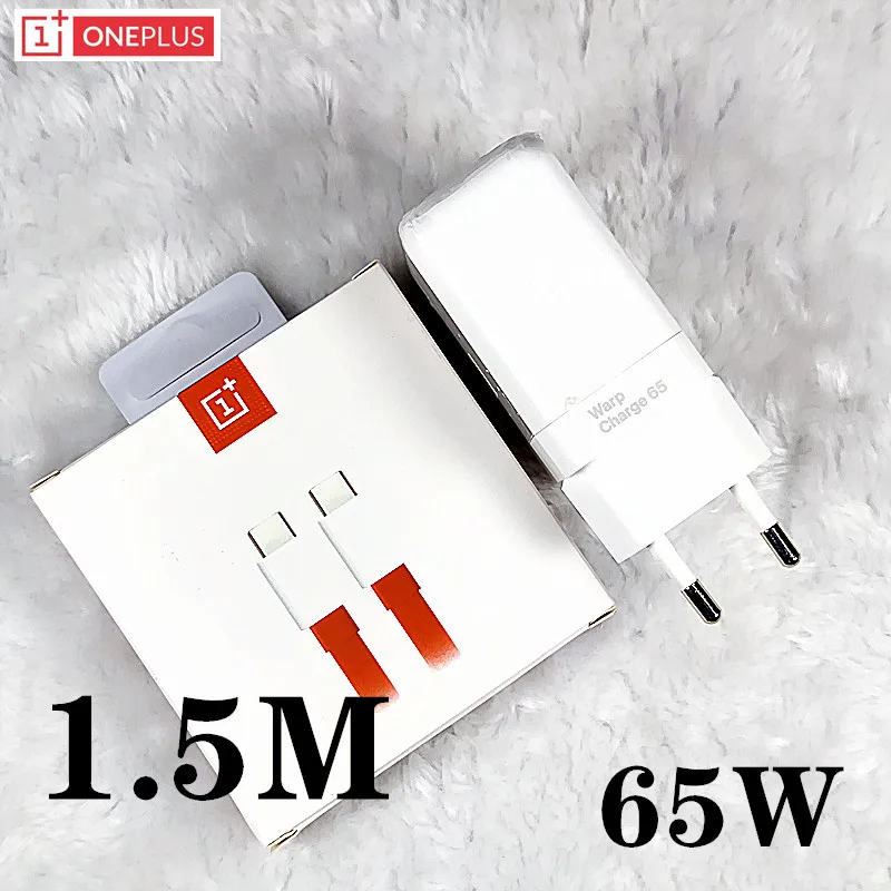 65 watt fast charger Oneplus 65w warp charger Fast charger EU/US Adapter Type C To type C Cable For OnePlus 9 Pro 9R 8T 8 Pro quick charge 2.0